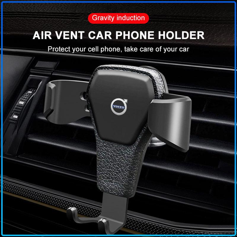 Car Badge Emblem Phone Holder Bracket Air Clip Mount Stand Accessories For Volvo 240 C70 S40 S50 S60 S70 S80 S90 V40 V50 V60 V90 XC40 XC60 XC90 Truck