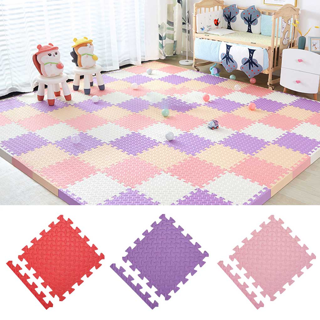 9pcs Eva Baby Kids Crawl Interlocking Floor Tiles Foam Puzzle Exercise Play Mat