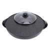 Hot Pot Elektrischer Grill Runder Koreanischer BBQ Grill Hotpot Elektrischer Rauchloser Grill für Zuhause Familienparty Treffen US-Stecker 110V