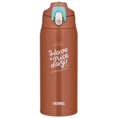 Thermos Vacuum Insulated Two-Way Water Bottle, 0.8L/0.83L, Brown Check, FJJ-800WF BWC