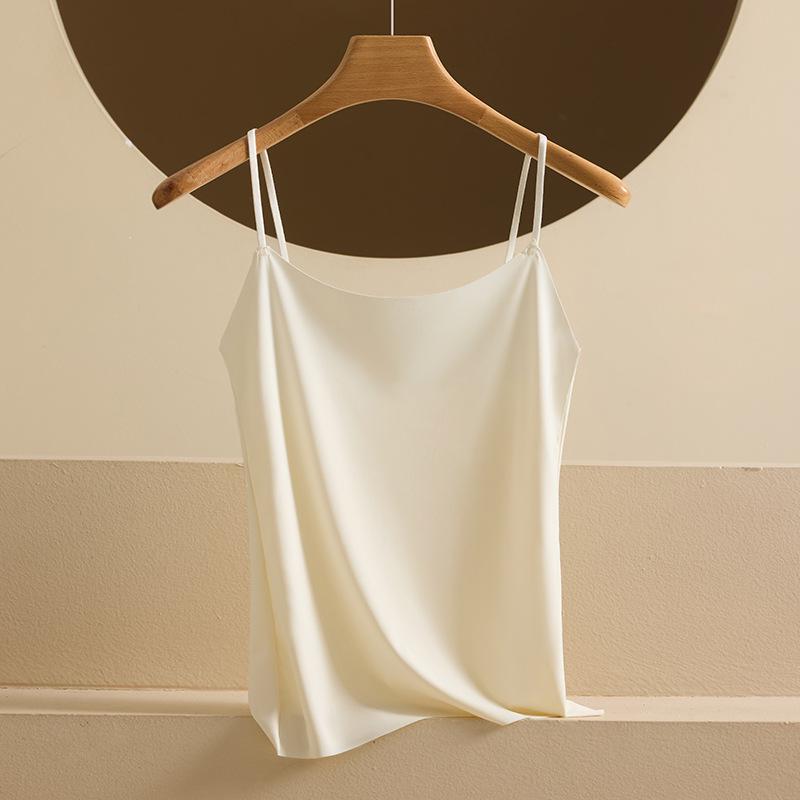 Women's Seamless Summer Ice Silk Camisole - Breathable, Anti-Exposure, Versatile, Slimming, Plus Size Tank Top