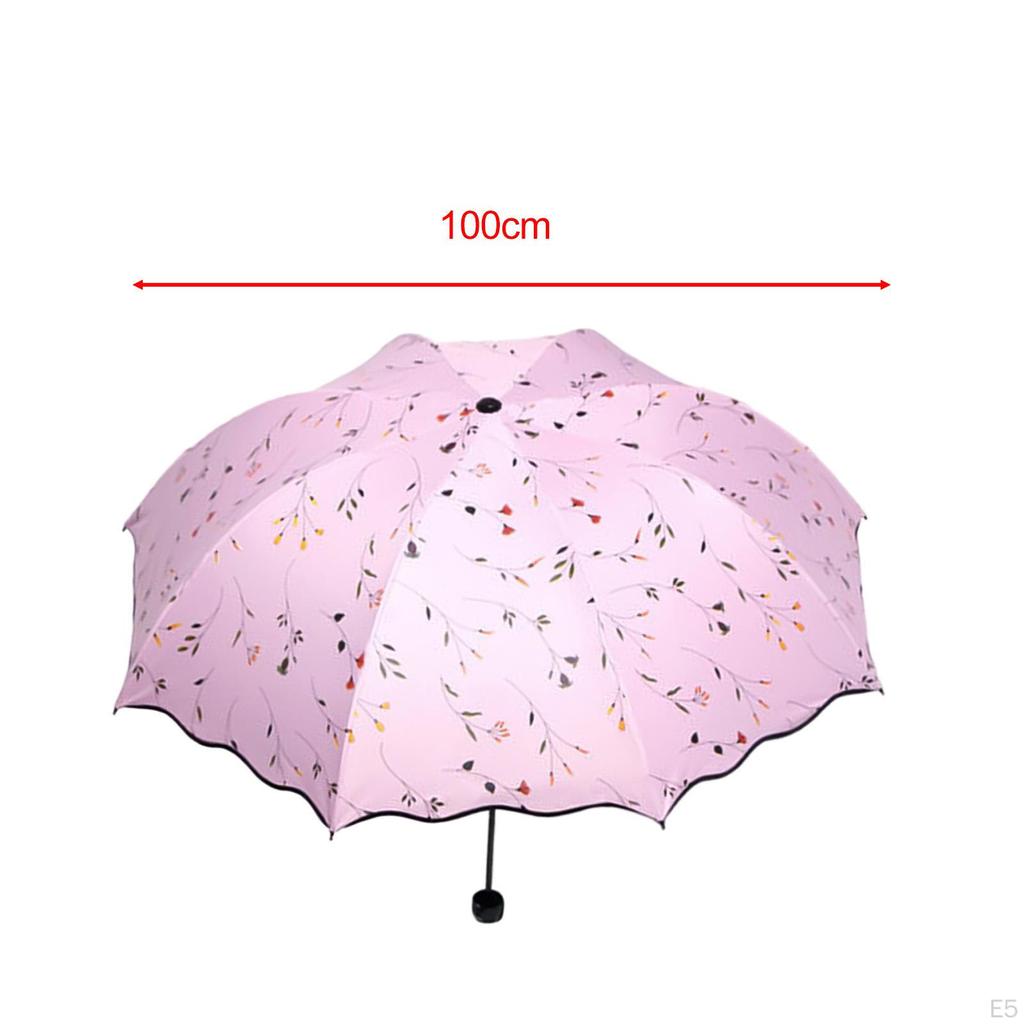 Foldable Umbrella Travel for Men Women Rainproof Rain Sun Purse