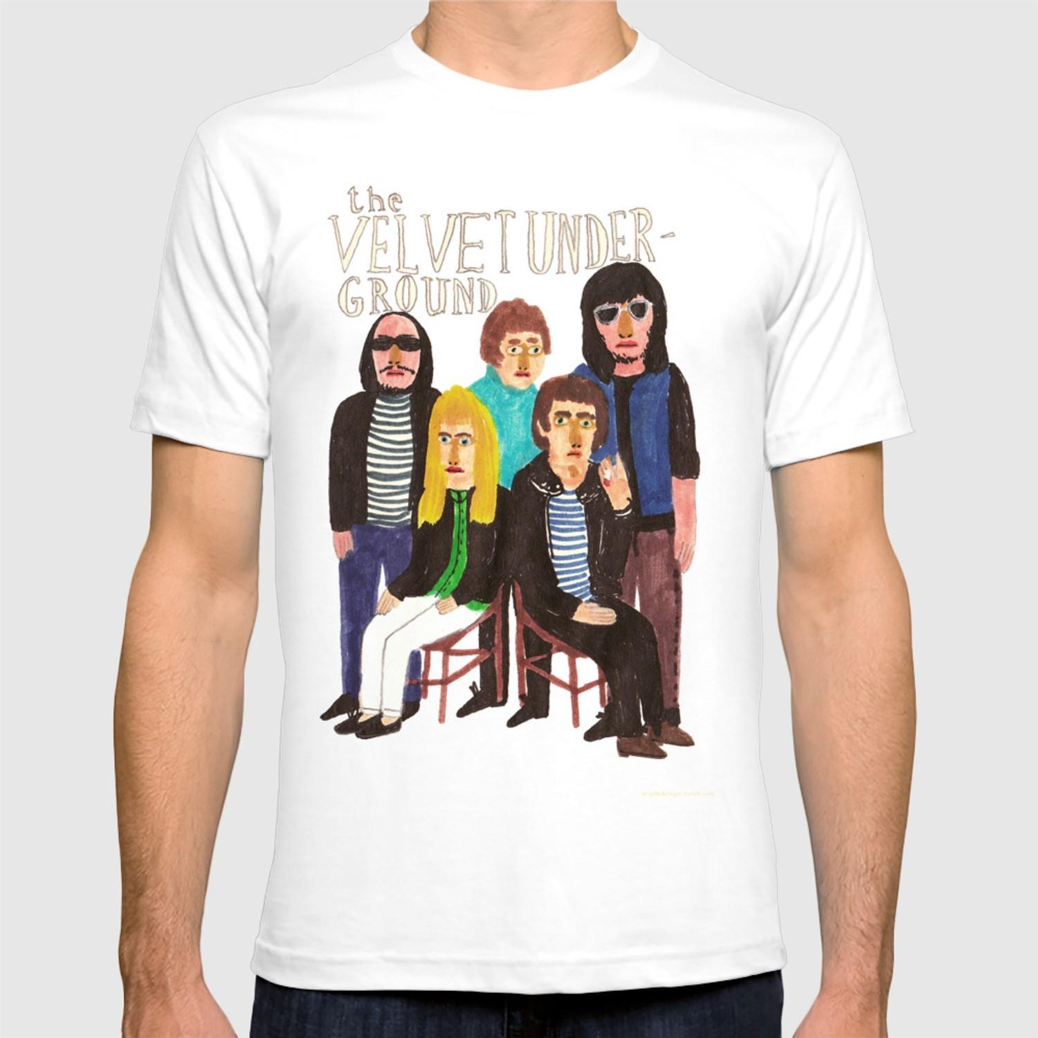 The Velvet Underground Caricature Funny White All Size Unisex T-Shirt XXXL