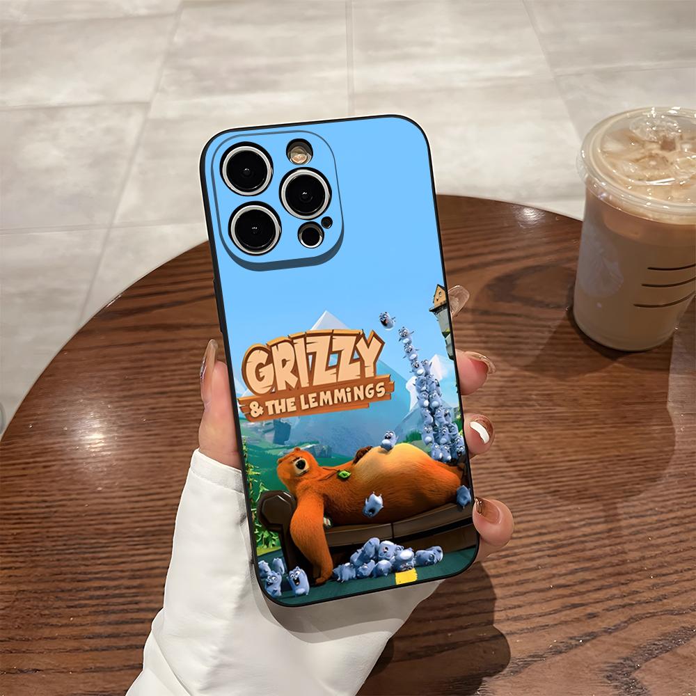 

Cartoon GRizzy And Lemmings Phone Case For 17 Pro Max Iphone 14 Pro Max 12 16 15 13 Pro 11 Xr X Xs 8 7 Plus Back Cover iPhone12 ProMax