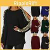 Women Ladies Sweatshirts Loose Blouse Long Sleeve Sequined Casual T-shirts Tops With Premium Quality Comfort And Stylish Versatility