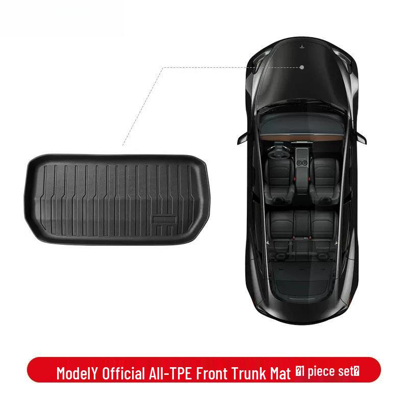 Upgraded TPE Trunk Mat Set for Tesla Model Y3 - Front & Rear Trunk, YL Interior Accessories
