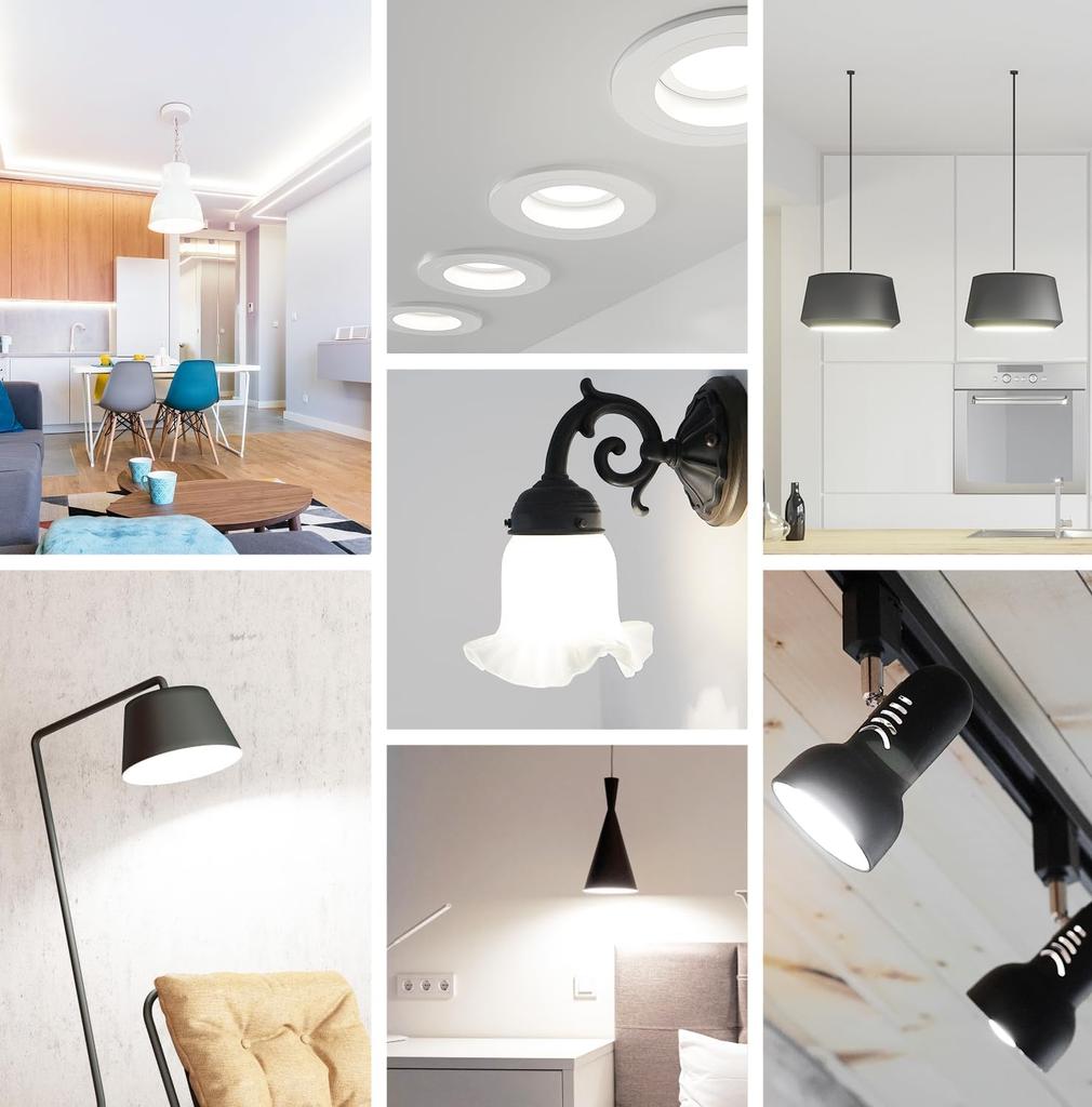 Mini Krypton Light LED Light Base Diameter Dimmer Daylight Equivalent to 60W Wide Light Set of Compatible with Insulation Material Appliances Bulb,