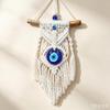 Turkish Evil Eye Macrame Wall Hanging Hand Woven Cotton Tassel Boho Decor