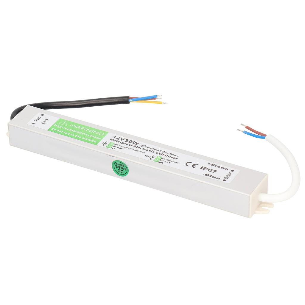 Alimentatore Impermeabile AC90‑250V 30W Adattatore Trasformatore Sottile Driver LED