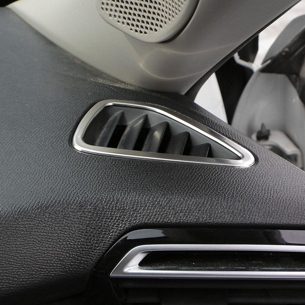 2pcs Car Styling for Peugeot 2008 E2008 2020-2022 Car Dashboard Outlet Cover Sticker Stainless Steel Cover Stickers