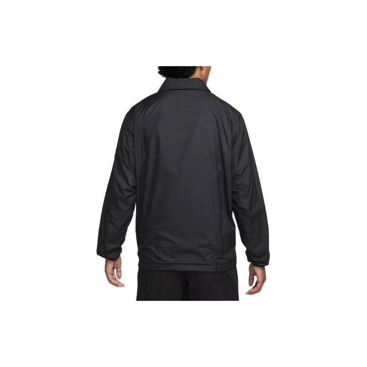 Nike Club Logo Embroidered Single Row Casual Jacket Men Jacket Black FN3316-010
