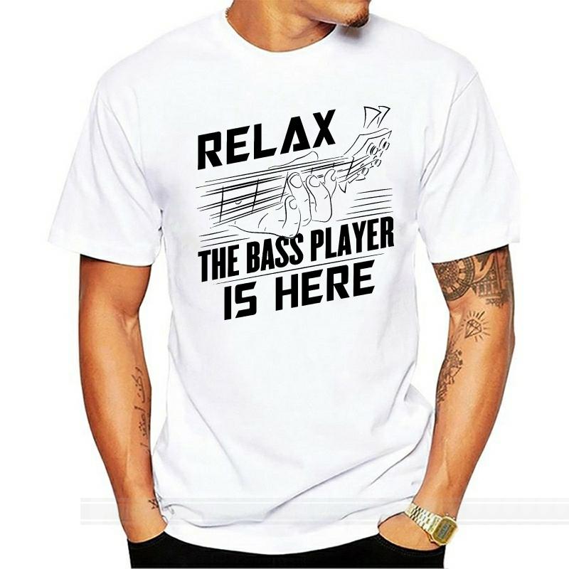 cotton tshirt men summer fashion tshirt euro size Relax The Bass Player Is Here  Funny Bass Guitar TShirt TShirts S