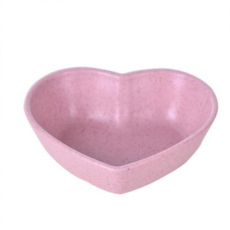 Dinnerware Mini Bowl Love Heart Shape Wheat Straw Bowls For Food Tableware Vinegar Seasoning Bowls Bargains Kitchen Supplies
