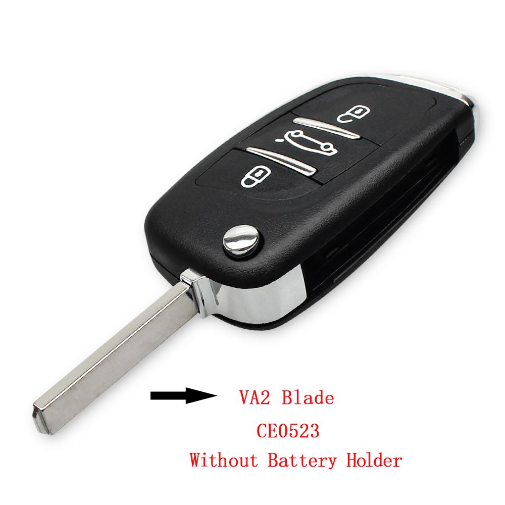 Modified Flip Car Key Shell Remote Key Case For Citroen C2 C3 C4 C5 C6 Xsara Pica For Peugeot 306 407 807 Ce0523
