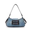 Fashion Niche Design Underarm Bag French Style Denim Splice Texture  Crossbody Bags Autumn Winter High-End Single Shoulder Pack