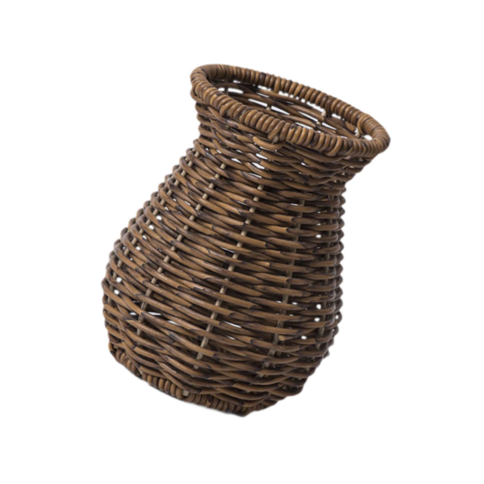 

Woven Vase Plants Flower Pot Country Style Art Vase Woven Flower Vase Rustic Flower Vase for Hotel House Tabletop Decoration