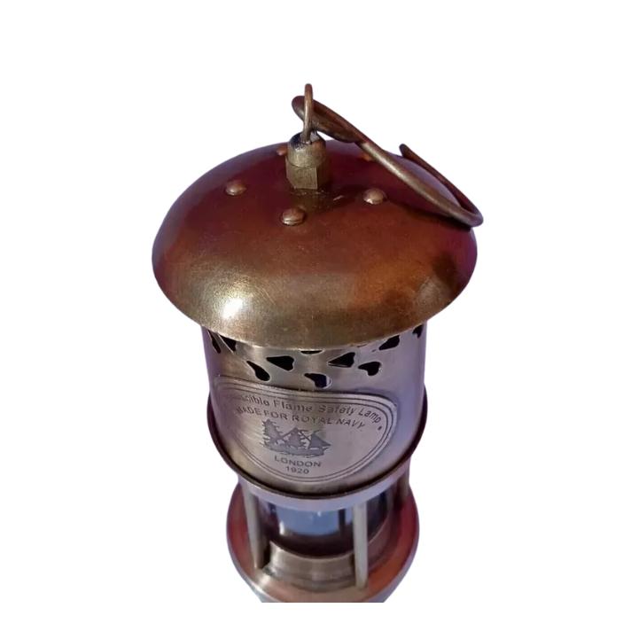 6" Brass Nautical Lamp Oil-Miner Ship Lantern Maritime Antique Gift