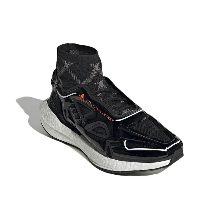 New Adidas Stella McCartney X UltraBoost 22 Elevated 'Core Black Signal Orange' Women's HQ6187
