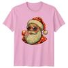 Santa Bubblegum Heart Sunglasses Christmas Holidays Unisexs Unisexs Graphic Tee