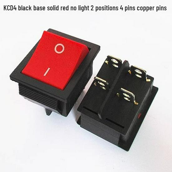 Ship-shaped KCD4 Rocker Switch with Light, 4/6 Pins, 2/3 Gears, 16A 250V Industrial Power Control