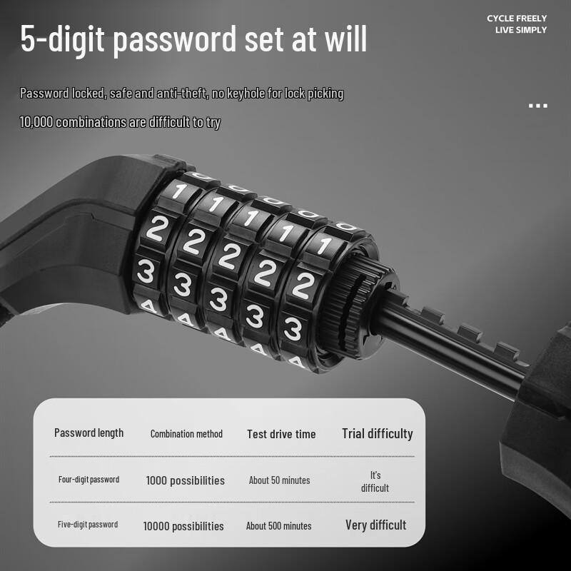 West Rider Bicycle Anti-Theft Combination Cable Lock