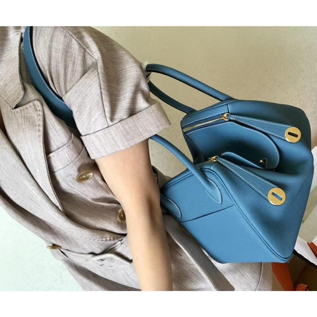 High-end Bag 26 Doctor Bag Head Layer Leather Single Shoulder Crossbody Pillow Bag Large Capacity