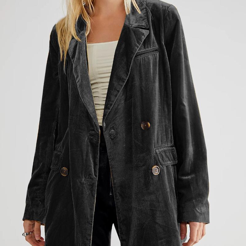 Повседневный бархатный блейзер для женщин — фото 2