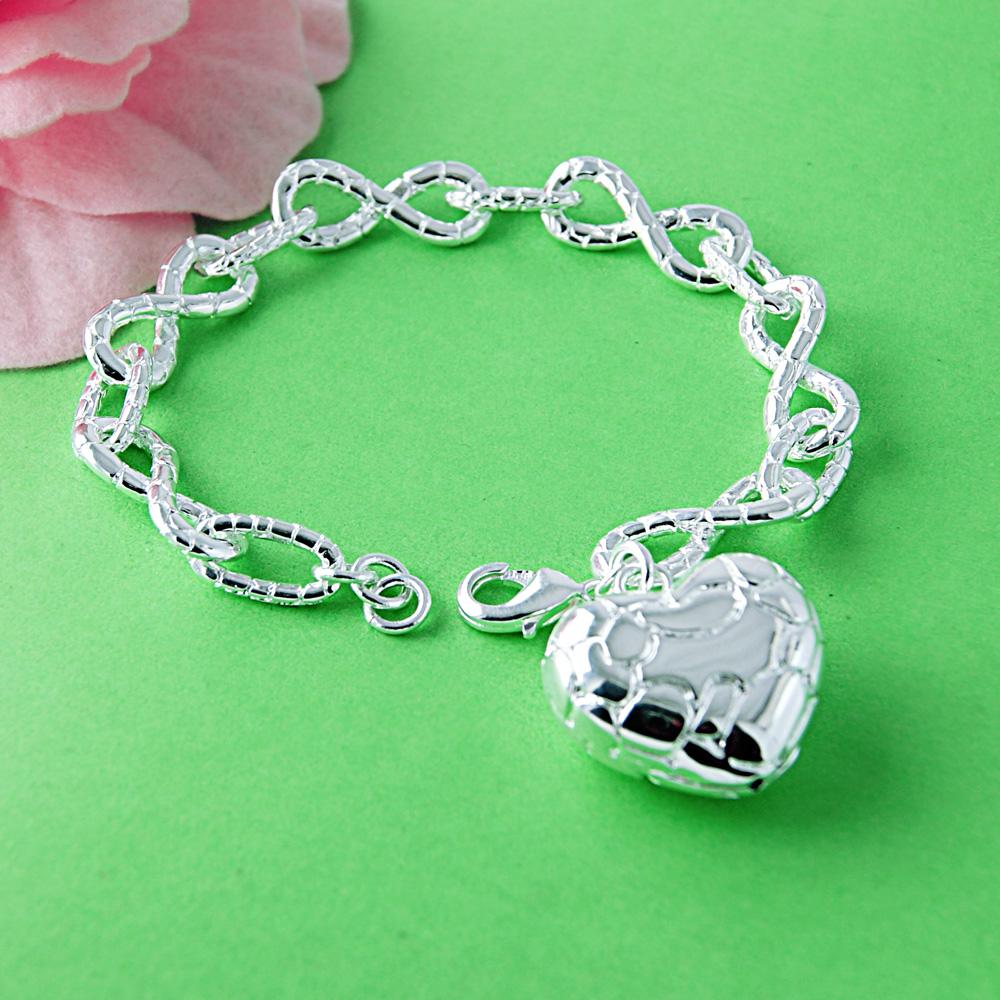 

Индивидуальная цепочка из 8 слов, 8-9 дюймов, серебряный браслет, браслет со змеиной кожей, кулон в форме сердца, браслет