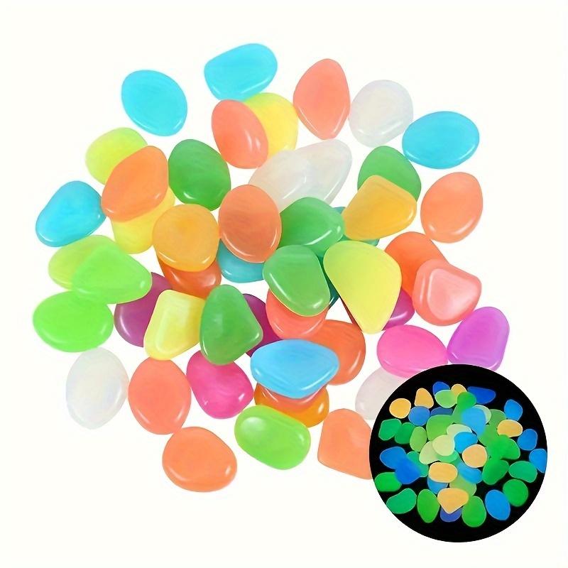 

100pcs Glowing Garden Stones Resin Luminous Rocks for Pathways, Courtyards Flower Pots Nighttime Ambiance Glowing Garden Decor