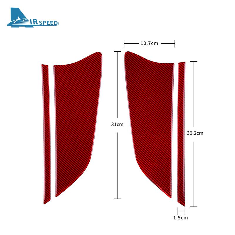 Ekte Mykt Karbonfiber for Mercedes Benz Smart 451 Fortwo 2011 2012 2013 2014 2015 Side Dør Oppbevaring Klistremerke Dekorasjon Tilbehør