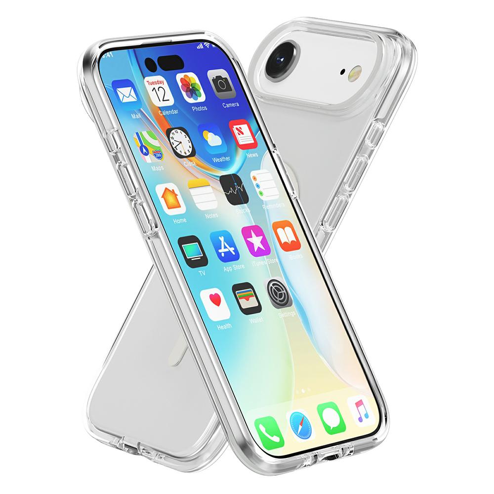 For iPhone 17 Air Magnetic Case Compatible with MagSafe PC+TPU Clear Phone Cover