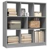 VidaXL Bookcase Sonoma Grey 97.5x29.5x100 Cm Engineered Wood 826379