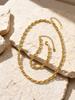 Handmade Strap Chain Necklace Stainless Steel Gold Plated Link Minimalist Tarnish Free Jewelry for Women Bijoux Femme