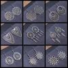 Carved Pattern Flower Of Life Dreamcatcher Dangle Earing Bohemian Geometric Drop Earrings For Women Vintage Fashion Jewelry