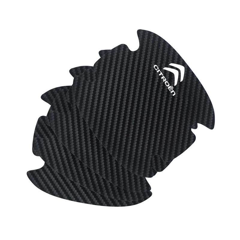 AJFJ2 Carbon Fiber Door Handle Protective Film for Citroen Berlingo Jumper ZX Xsara C4 C3 C5 C1 DS3 DS5 DS4 Anti-Scratch Stickers