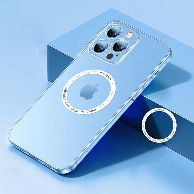 

Ультратонкий матовый прозрачный чехол для Magsafe, магнитный чехол с беспроводной зарядкой для Iphone 14 13 12 Pro Plus Max, противоударный охлаждающий чехол для ПК For iPhone 14Pro Max