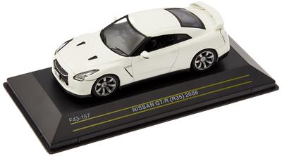 ERSTE:43 1/43 Maßstab Nissan GT-R R35 2008 Weiß Fertigmodell F43-157