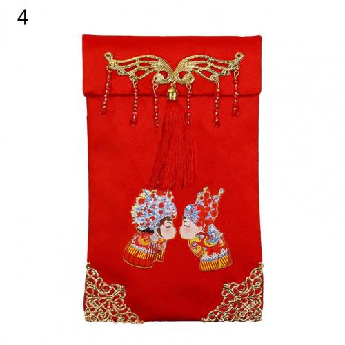2025 Red Envelope Lucky Money Bag Texture Faux Silk Visiting Relatives New Year Red Envelope for Chinese Spring Festival HongBao