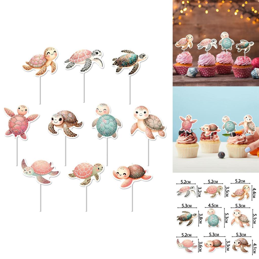 Turtle Themed Cake Decor With Diy Cake Toppers For Birthday Parties And Events