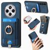 Magnetic Phone Case For Xiaomi Redmi 14C 4G/14R 5G/Poco C75 4G PU Leather Back Cover with Card Holder Ring Kickstand
