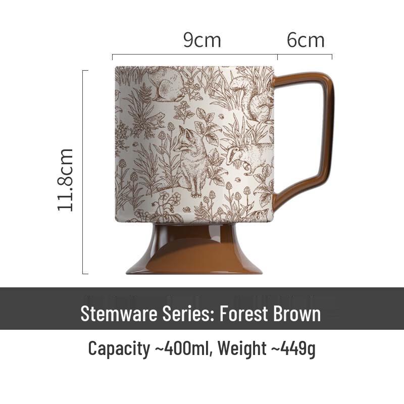 ZISIZ Retro Forest Ceramic Dinner Plate