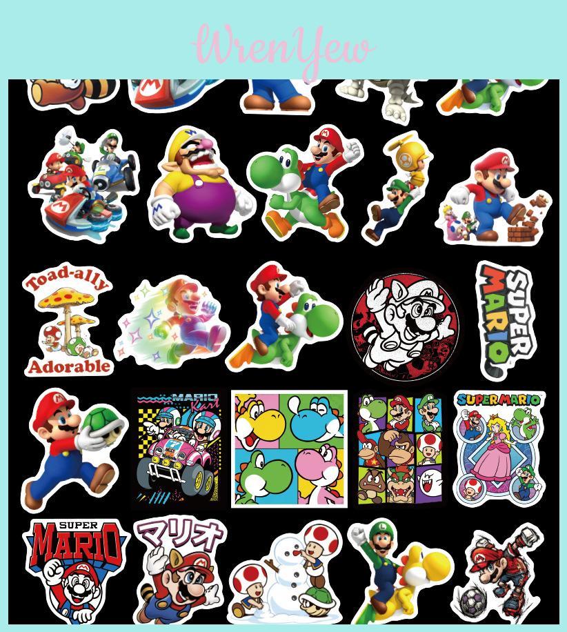 High-quality Super Mario Bros Princess Kawaii Notes Stickers For Diy Projects