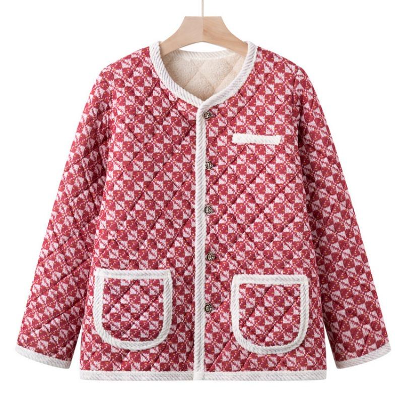 Temperament middle-aged mother padded jacket women's winter fashion padded clothes piled and thickened loungewear