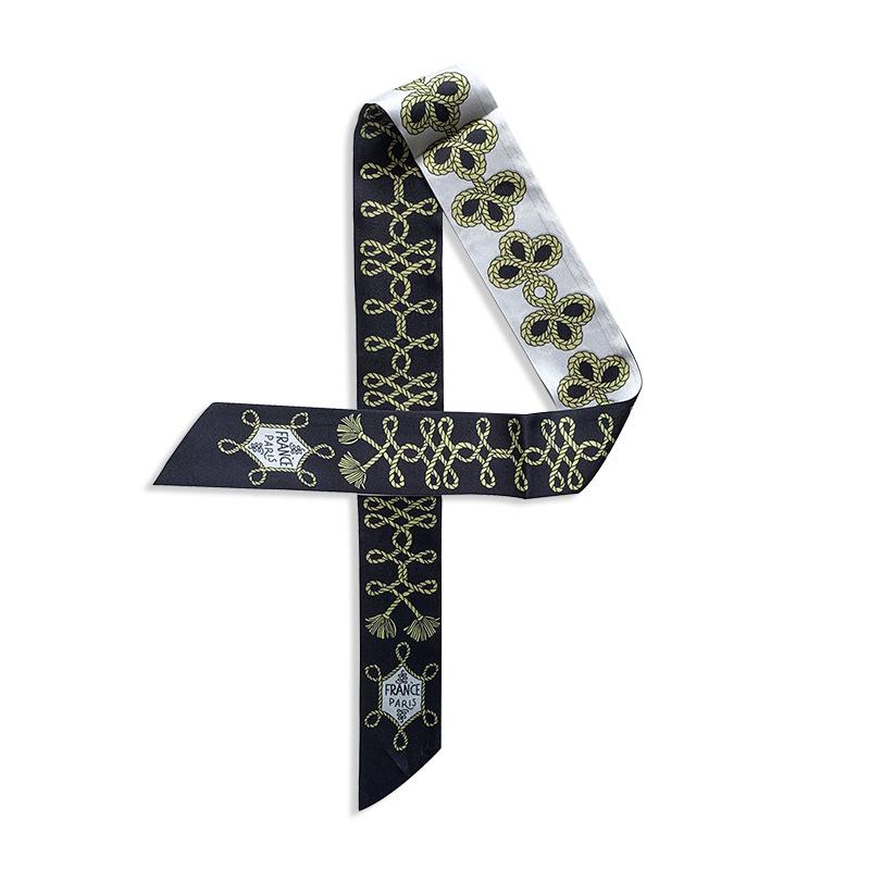 2024 Silk Twilly Scarf: Stylish Ribbon for Bag Handles & Hair