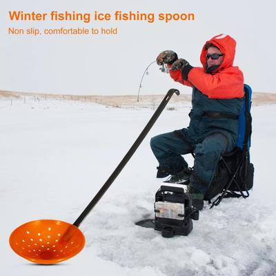 MUQZI Accessorio sportivo Skimmer per pesca sul ghiaccio di alta qualità Fori grandi Accessori per la pesca Drenare rapidamente l'acqua