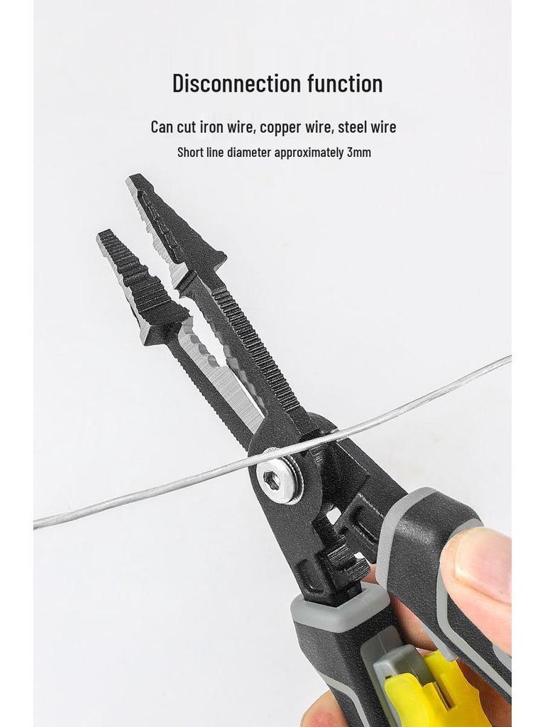 Sedm v jednom Multifunkční elektrikářské kleště: Odizolovací kleště, krimpovací kleště a kleště s jehlovými čelistmi