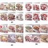 6PCS DIY Rhinestone Diamond Art Mosaic Postcards Diamond Art Greeting Cards Creative Birthday & Thanksgiving Card Kit