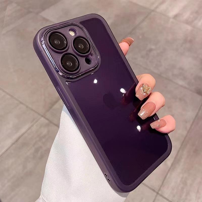 Applicable To IPhone16proMax Glamorous TPU Case Apple 15 Translucent I14 Full Inclusive Anti Fall Protection Case