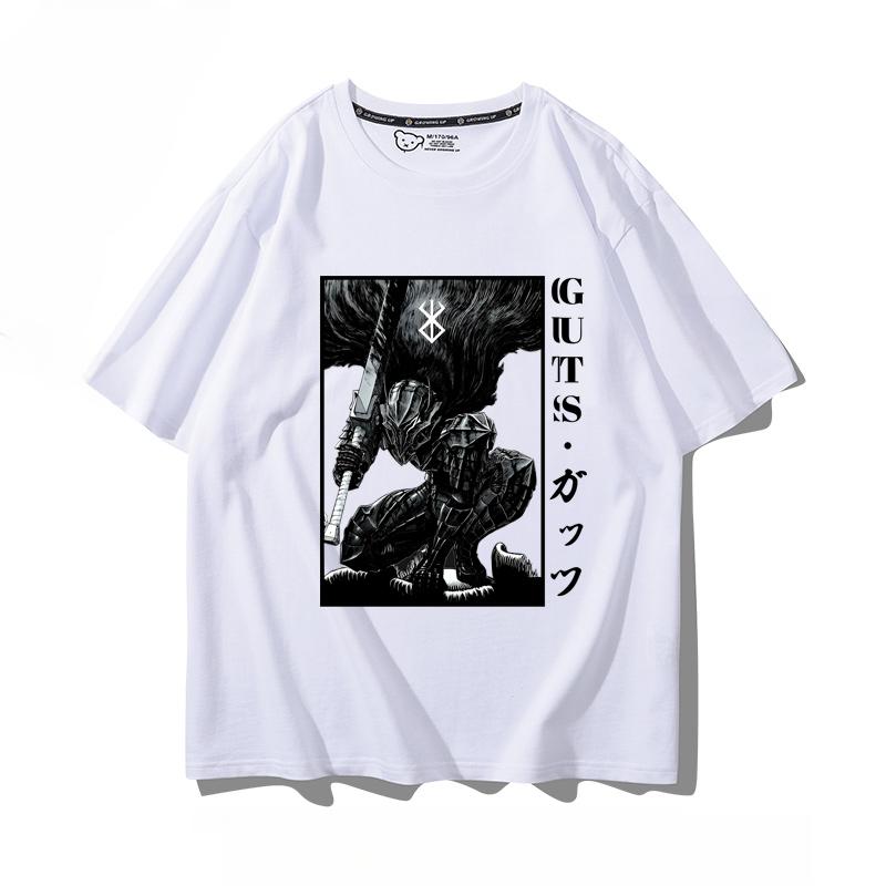 Berserk anime potisk osobnosti letní pánské 100% bavlna krátký rukáv venkovní ležérní pohodlné streetwear