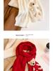 Red Bear Knitted Scarf for Women – Cute, Versatile Neck Warmer for Autumn/Winter | 2025 New Style Gift